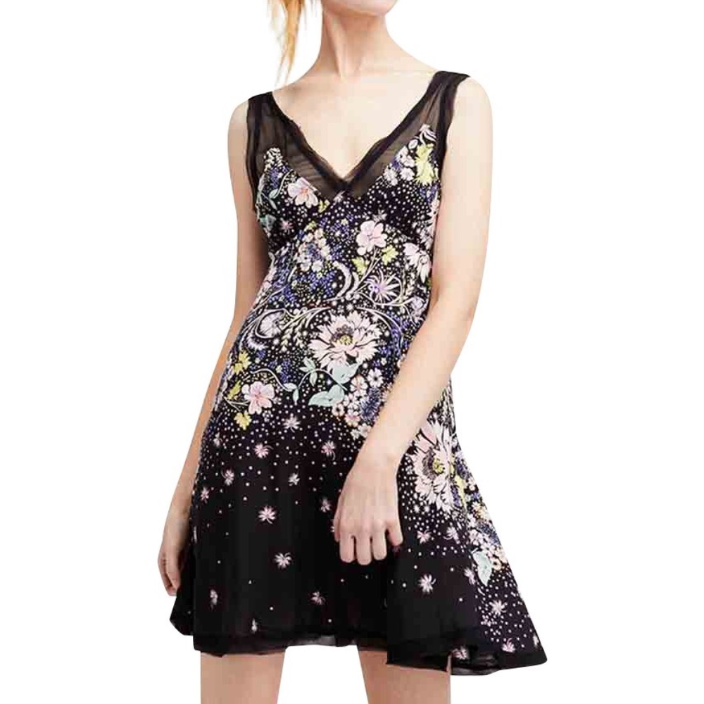 NWT FREE PEOPLE Longwood Printed Sheer Slip/Dress